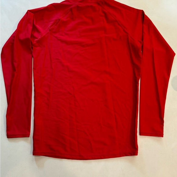 Unisex Blarix Red long sleeve lifeguard rash guard adult size M, NWT - Picture 3 of 3